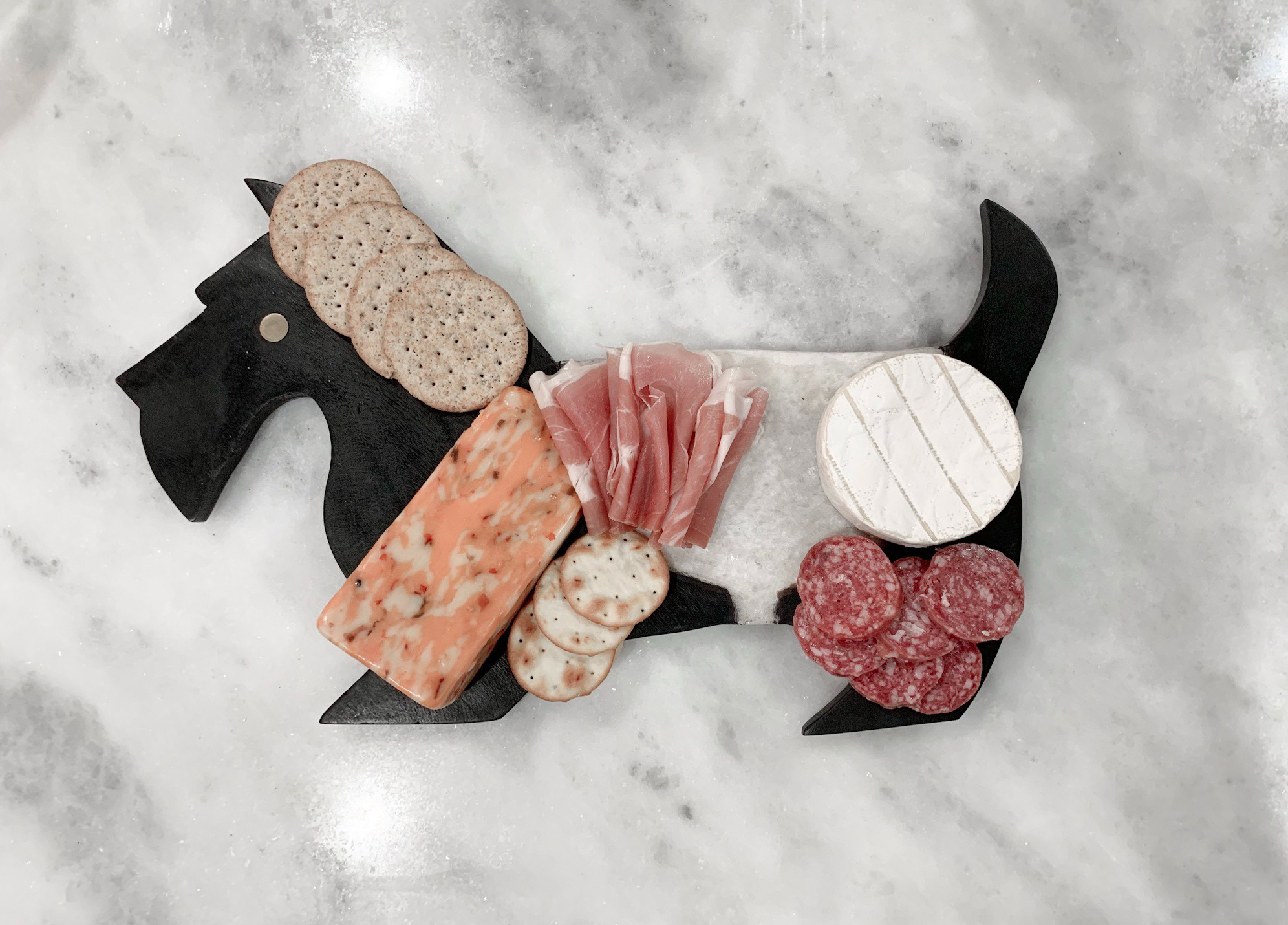 Scottie Charcuterie with Crackers